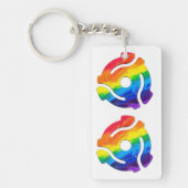 SlipperyJoe's plastic 45 RPM-recordadaptervibran Sleutelhanger (Voorkant)