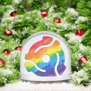 SlipperyJoe's plastic 45 RPM-recordadaptervibran Sneeuwbol