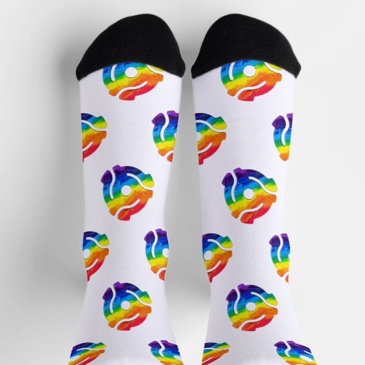 SlipperyJoe's plastic 45 RPM-recordadaptervibran Sokken (Top)