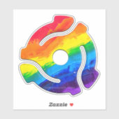 SlipperyJoe's plastic 45 RPM-recordadaptervibran Sticker (Vel)