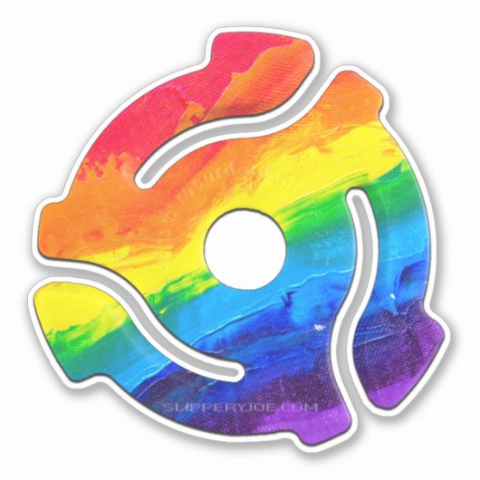 SlipperyJoe's plastic 45 RPM-recordadaptervibran Sticker (Voorkant)