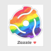 SlipperyJoe's plastic 45 RPM-recordadaptervibran Sticker (Vel)