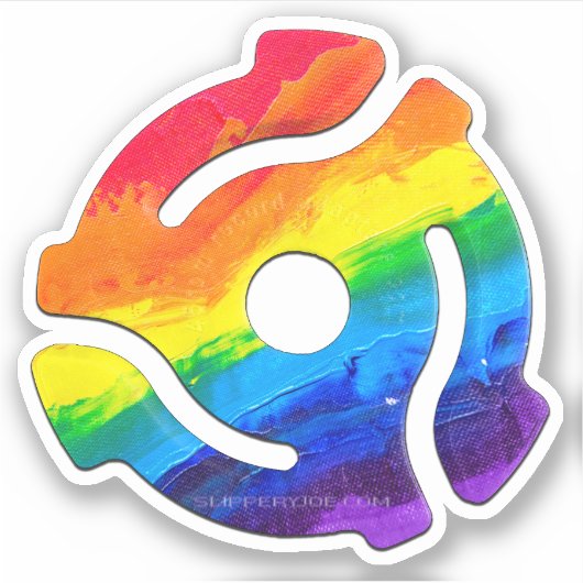 SlipperyJoe's plastic 45 RPM-recordadaptervibran Sticker (Voorkant)