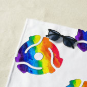 SlipperyJoe's plastic 45 RPM-recordadaptervibran Strandlaken (In situ)