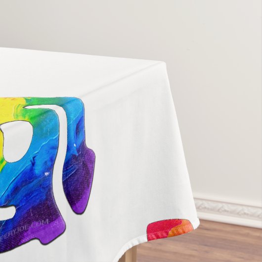 SlipperyJoe's plastic 45 RPM-recordadaptervibran Tafelkleed (Voorbeeld)