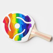 SlipperyJoe's plastic 45 RPM-recordadaptervibran Tafeltennisbatje (Zijkant)