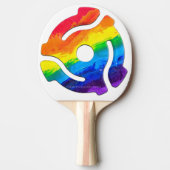 SlipperyJoe's plastic 45 RPM-recordadaptervibran Tafeltennisbatje (Voorkant)