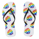 SlipperyJoe's plastic 45 RPM-recordadaptervibran Teenslippers (Voetbed)