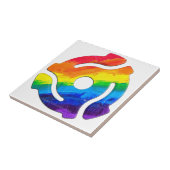 SlipperyJoe's plastic 45 RPM-recordadaptervibran Tegeltje (Zijkant)