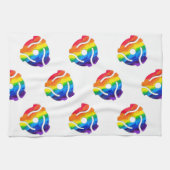 SlipperyJoe's plastic 45 RPM-recordadaptervibran Theedoek (Horizontaal)