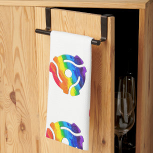 SlipperyJoe's plastic 45 RPM-recordadaptervibran Theedoek