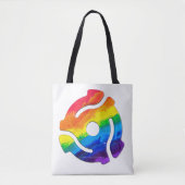 SlipperyJoe's plastic 45 RPM-recordadaptervibran Tote Bag (Voorkant)