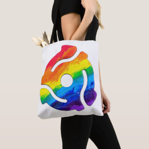 SlipperyJoe's plastic 45 RPM-recordadaptervibran Tote Bag