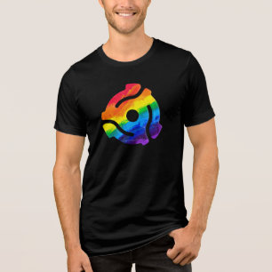 SlipperyJoe's plastic 45 RPM-recordadaptervibran Tri-Blend Shirt