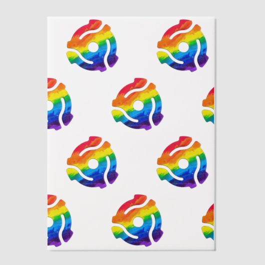 SlipperyJoe's plastic 45 RPM-recordadaptervibran Vellum Uitnodigingen (Voorkant)