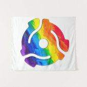 SlipperyJoe's plastic 45 RPM-recordadaptervibran Wandkleed (Voorkant (horizontaal))