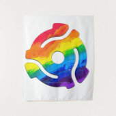 SlipperyJoe's plastic 45 RPM-recordadaptervibran Wandkleed (Voorkant)