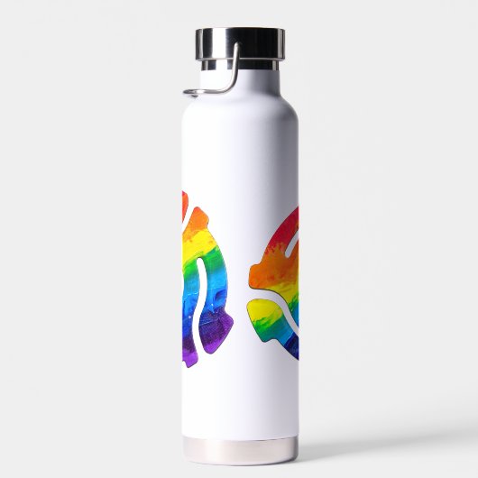 SlipperyJoe's plastic 45 RPM-recordadaptervibran Waterfles (Rechts)