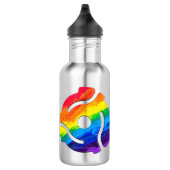 SlipperyJoe's plastic 45 RPM-recordadaptervibran Waterfles (Rechts)