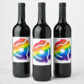 SlipperyJoe's plastic 45 RPM-recordadaptervibran Wijn Etiket (Flessen)