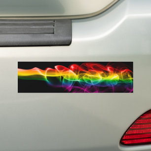 SlipperyJoe's pluim van regenboogenergie damp ving Bumpersticker