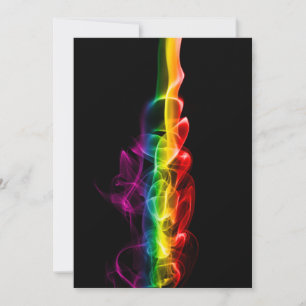 SlipperyJoe's pluim van regenboogenergie damp ving Feestdagenkaart