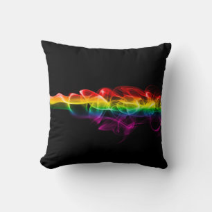 SlipperyJoe's pluim van regenboogenergie damp ving Kussen