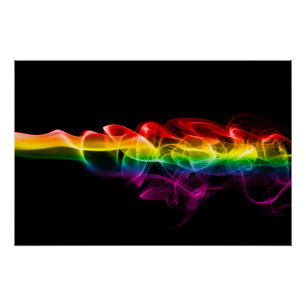 SlipperyJoe's pluim van regenboogenergie damp ving Perfect Poster