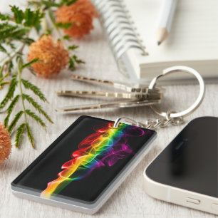 SlipperyJoe's pluim van regenboogenergie damp ving Sleutelhanger