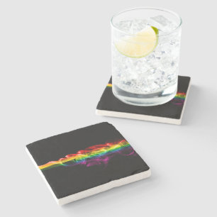 SlipperyJoe's pluim van regenboogenergie damp ving Stenen Onderzetter