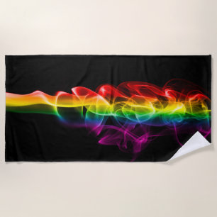 SlipperyJoe's pluim van regenboogenergie damp ving Strandlaken