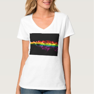SlipperyJoe's pluim van regenboogenergie damp ving T-shirt