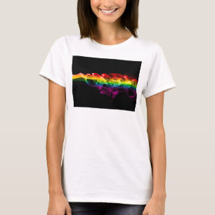 SlipperyJoe's pluim van regenboogenergie damp ving T-shirt