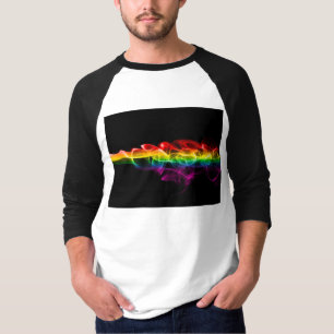 SlipperyJoe's pluim van regenboogenergie damp ving T-shirt