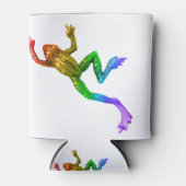 SlipperyJoe's Pride Frog beeldje Levendige kleuren Blikjeskoeler (Voorkant)