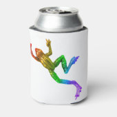 SlipperyJoe's Pride Frog beeldje Levendige kleuren Blikjeskoeler (Blikje Achterkant)