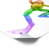 SlipperyJoe's Pride Frog beeldje Levendige kleuren Foto Afdruk (Hoek)