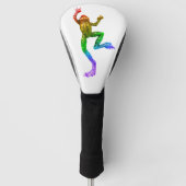 SlipperyJoe's Pride Frog beeldje Levendige kleuren Golfheadcover (Voorkant)