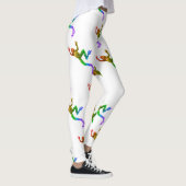 SlipperyJoe's Pride Frog beeldje Levendige kleuren Leggings (Rechts)