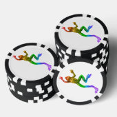 SlipperyJoe's Pride Frog beeldje Levendige kleuren Poker Chips (Opstapeling)