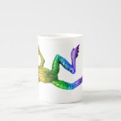 SlipperyJoe's Pride Frog beeldje Levendige kleuren Porselein Kop (Voorkant)