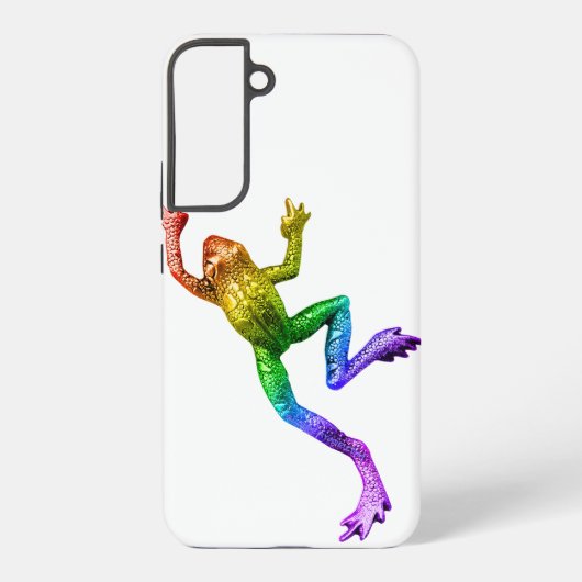 SlipperyJoe's Pride Frog beeldje Levendige kleuren Samsung Galaxy Hoesje (Achterkant)