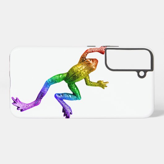 SlipperyJoe's Pride Frog beeldje Levendige kleuren Samsung Galaxy Hoesje (Achterkant horizontaal)