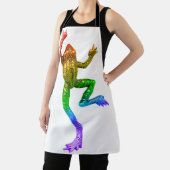 SlipperyJoe's Pride Frog beeldje Levendige kleuren Schort (Insitu)