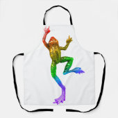 SlipperyJoe's Pride Frog beeldje Levendige kleuren Schort (Voorkant)