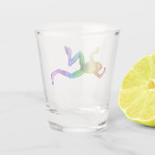 SlipperyJoe's Pride Frog beeldje Levendige kleuren Shot Glas (Achterkant)