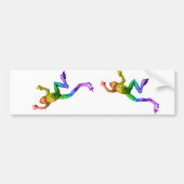 SlipperyJoe's Pride Frog dierenkruipende regenboog Bumpersticker (Voorkant)