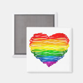 SlipperyJoe's Pride Hart Krabbels hartvorm Magneet (Voorkant / Achterkant)