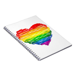 SlipperyJoe's Pride Hart Krabbels hartvorm Notitieboek