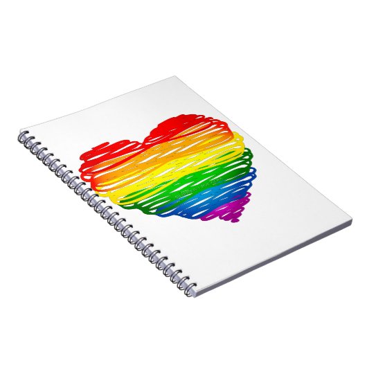 SlipperyJoe's Pride Hart Krabbels hartvorm Notitieboek (Rechterzijde)